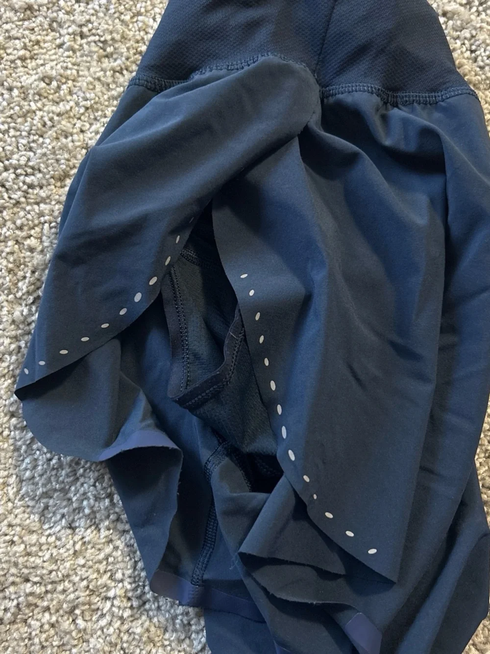 Lululemon Women's Navy Athletic Running Shorts with Built-in Liner